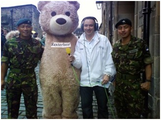 Baxterbear with two Gurkhas and Mark
