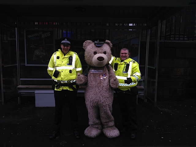 Baxterbear catching up with Police Scotland Edinburgh Do you think the Hat suits me