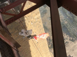 Baxterbear Abseils Forth Rail Bridge