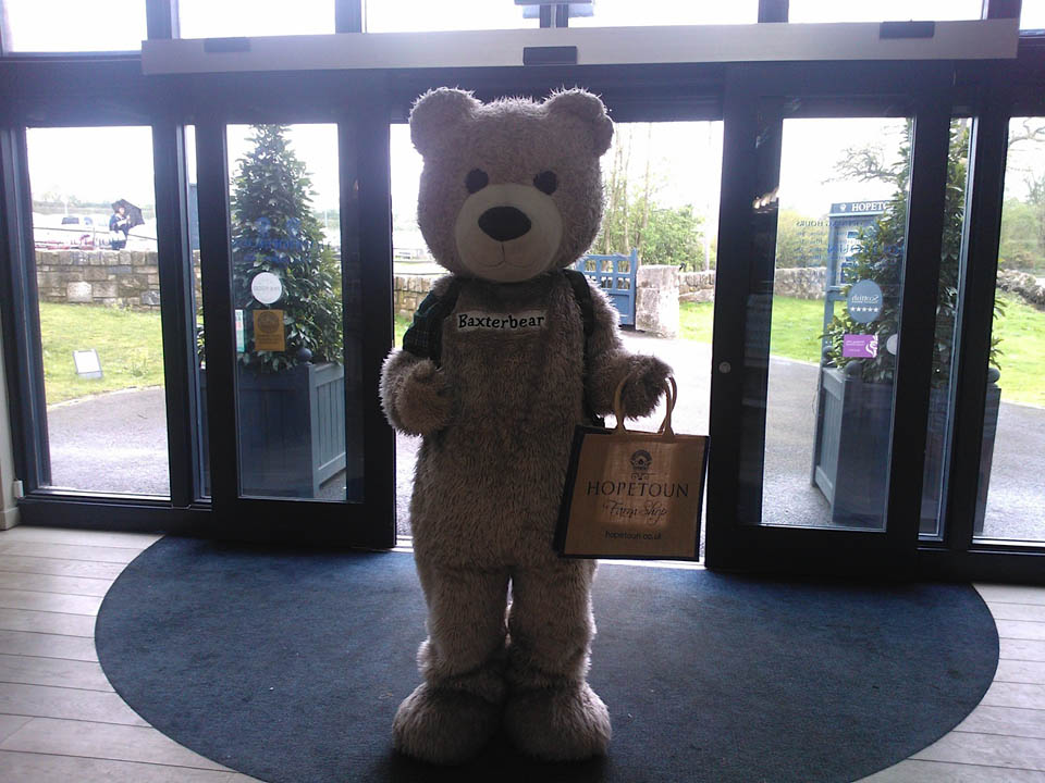 Hopetoun House Farm Shop Baxterbear returns