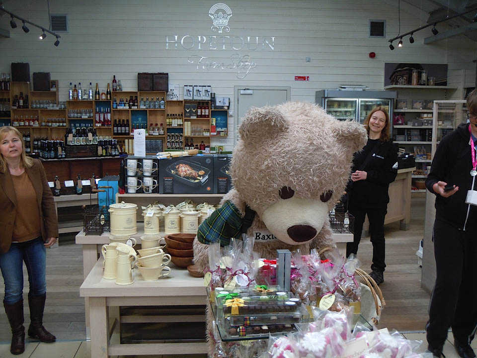Hopetoun House Farm Shop Baxterbear returns